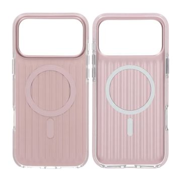 Mobilskal Korrugerad Magsafe för iPhone 17 Pro Max - Rosa