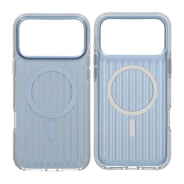 Mobilskal Korrugerad Magsafe för iPhone 17 Pro Max - Blå