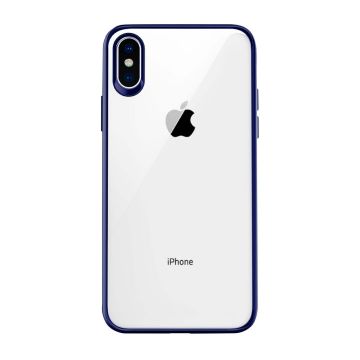 Stöttåligt Mobilskal iPhone XS Max - Blå/Transparent- G-SP.se