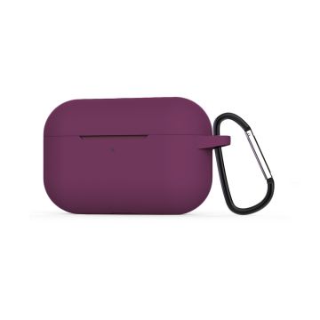 Airpods Pro Silikonskal med Karbinhake - Mörklila- G-SP.se
