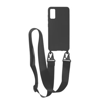 Samsung Galaxy S20 Silikonskal med Rem/Halsband - Svart