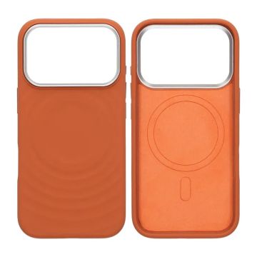 Mobilskal Silikon med Magsafe för iPhone 17 Pro - Orange