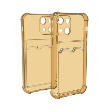 iPhone 13 Stöttåligt Skal med Korthållare - Gul- G-SP.se