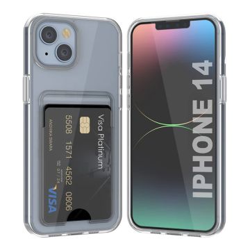 iPhone 14 Mobilskal med Korthållare TPU Rvelon  - Transparent