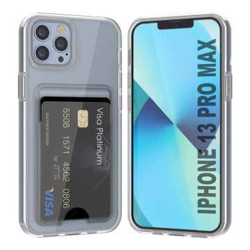 iPhone 13 Pro Max Mobilskal med Korthållare TPU Rvelon  - Transparent