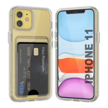iPhone 11 Mobilskal med Korthållare TPU Rvelon  - Transparent