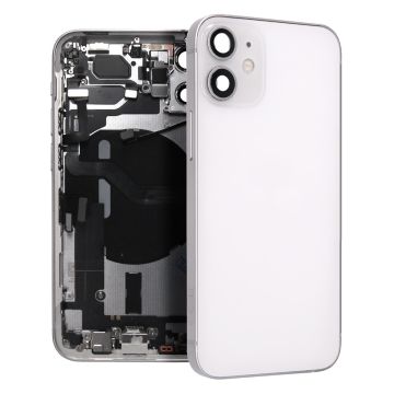 iPhone 12 Mini Baksida med Komplett Ram - Vit- G-SP.se