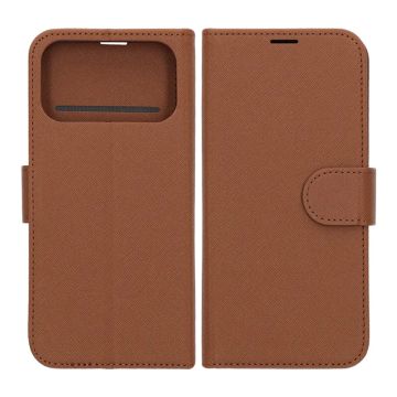 Plånboksfodral med stativ till iPhone 17 Pro Max - Brun