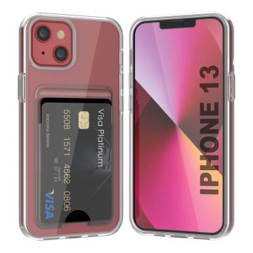 iPhone 13 Mobilskal med Korthållare Rvelon - Transparent