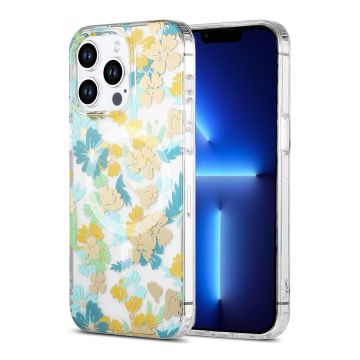 Mobilskal MagSafe för iPhone 13 Pro - Blommor Turkos