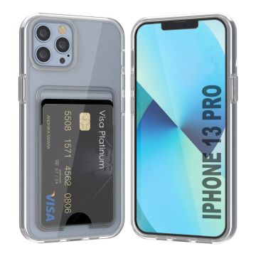 iPhone 13 Pro Mobilskal med Korthållare TPU Rvelon  - Transparent