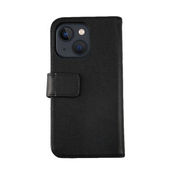 iPhone 13 Plånboksfodral Läder Rvelon - Svart- G-SP.se