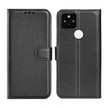 Google Pixel 5A Plånboksfodral med Stativ - Svart- G-SP.se