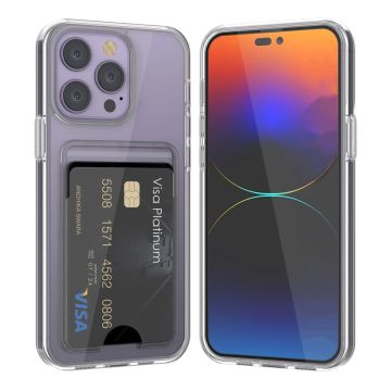 iPhone 15 Pro Max Mobilskal med Korthållare TPU Rvelon  - Transparent