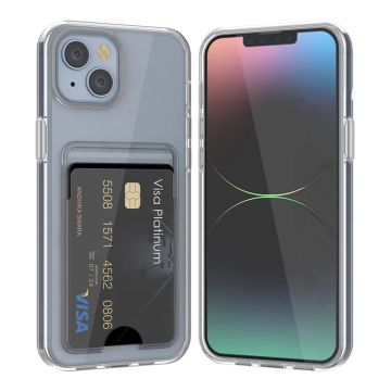 iPhone 15 Mobilskal med Korthållare TPU Rvelon  - Transparent