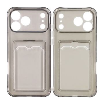 Stöttåligt Mobilskal med Korthållare för iPhone 17 Pro Max - Svart