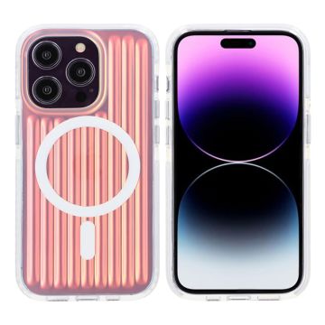 iPhone 14 Pro Stöttåligt Mobilskal Magsafe Reflektionsfärg - Röd