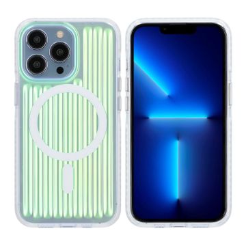 iPhone 13 Pro Stöttåligt Mobilskal Magsafe Reflektionsfärg - Grön
