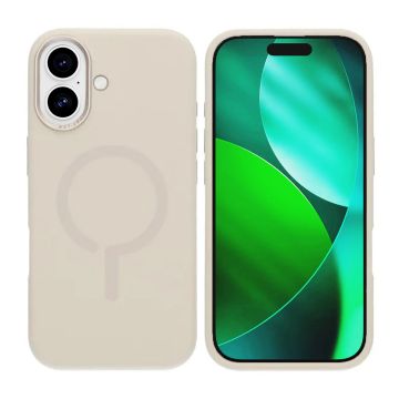 Mobilskal Silikon med Kamera Metallram för iPhone 17 - Vit