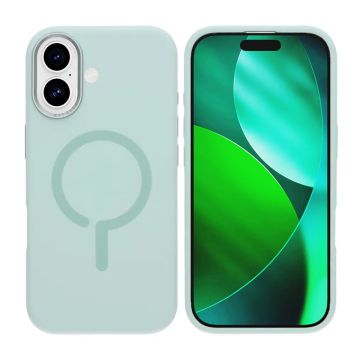 Mobilskal Silikon med Kamera Metallram för iPhone 17 - Grön