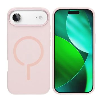 Mobilskal Silikon med Kamera Metallram för iPhone Air - Rosa