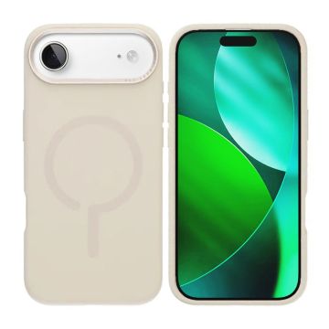 Mobilskal Silikon med Kamera Metallram för iPhone Air - Vit