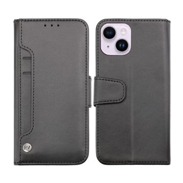 iPhone 14 Plånboksfodral Extra Kortfack Rvelon - Svart- G-SP.se