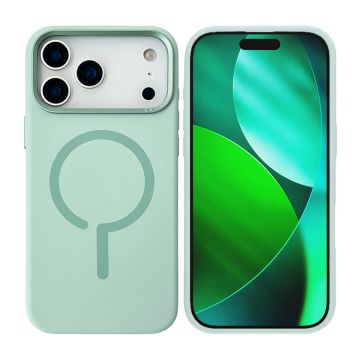 Mobilskal Silikon med Kamera Metallram för iPhone 17 Pro - Grön