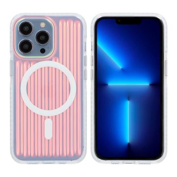 iPhone 13 Pro Stöttåligt Mobilskal Magsafe Reflektionsfärg - Röd