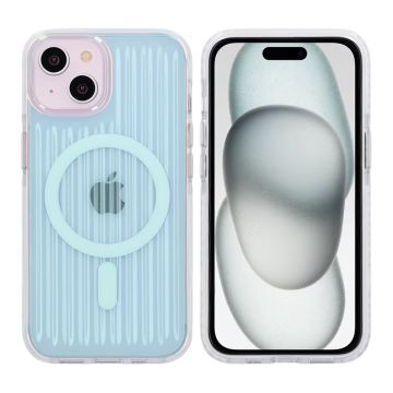 iPhone 15/14/13 Stöttåligt Mobilskal Magsafe Reflektionsfärg - Blå