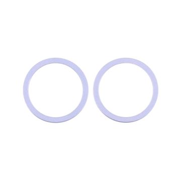 iPhone 12 Mini Linsskydd med Metallram (2 pack) - Lila