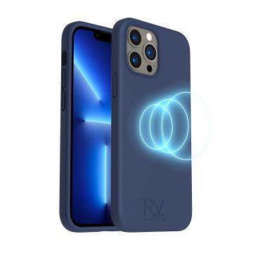 iPhone 14 Pro Max Silikonskal Rvelon MagSafe - Blå- G-SP.se
