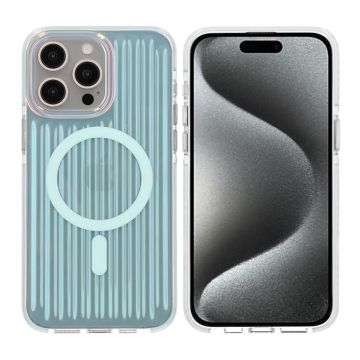 iPhone 15 Pro Max Stöttåligt Mobilskal Magsafe Reflektionsfärg - Blå