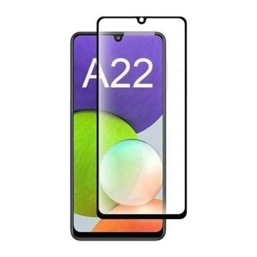 Skärmskydd Samsung Galaxy A22 4G - 3D Härdat Glas Svart- G-SP.se