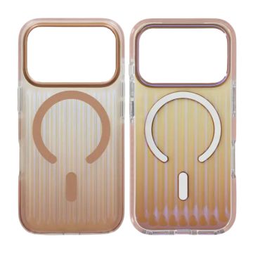 Mobilskal Korrugerad MagSafe för iPhone 17 Pro - Guld