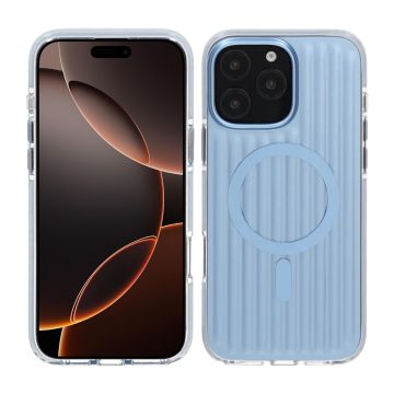 Mönstrat TPU Skal till iPhone 16 Pro med MagSafe - Blå
