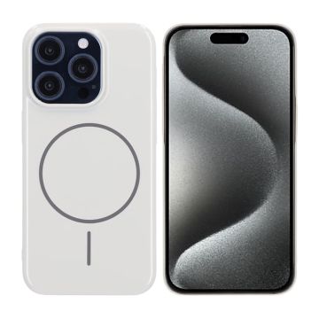 iPhone 15 Pro Skal MagSafe, Blankt Enfärgat - Vit