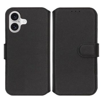 Rvelon Plånboksfodral Äkta Läder för iPhone 17 - Svart