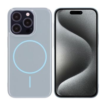 iPhone 15 Pro Skal MagSafe, Blankt Enfärgat - Blå