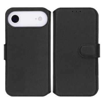 Rvelon Plånboksfodral Äkta Läder för iPhone Air - Svart