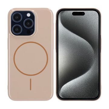 iPhone 15 Pro Skal MagSafe, Blankt Enfärgat - Guld