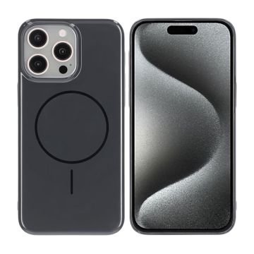 iPhone 15 Pro Max Skal MagSafe, Blankt Enfärgat - Svart