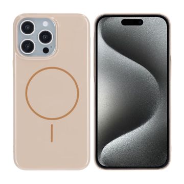 iPhone 15 Pro Max Skal MagSafe, Blankt Enfärgat - Guld