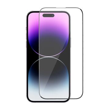 Rvelon Skärmskydd iPhone 14 Pro Max Härdat Glas 2.5D - Svart (miljö)