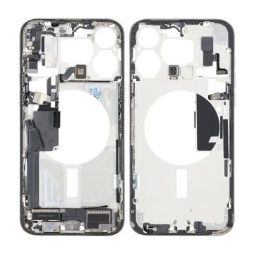 Mittenram med smådelar för iPhone 15 Pro Max - Vitt Titan OEM