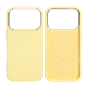 Mobilskal Silikon med Magsafe för iPhone 17 Pro - Gul