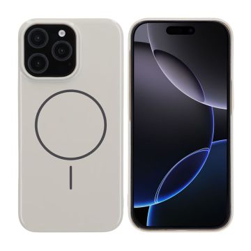 iPhone 16 Pro Max Skal MagSafe, Blankt Enfärgat - Vit