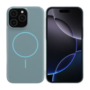iPhone 16 Pro Max Skal MagSafe, Blankt Enfärgat - Blå