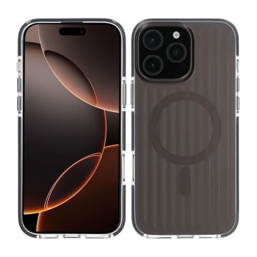 Mönstrat TPU Skal till iPhone 16 Pro med MagSafe - Svart