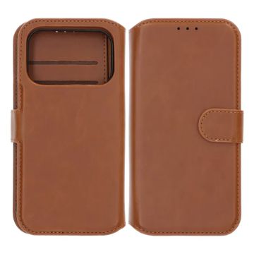 Rvelon Plånboksfodral Magnet för iPhone 17 Pro - Brun